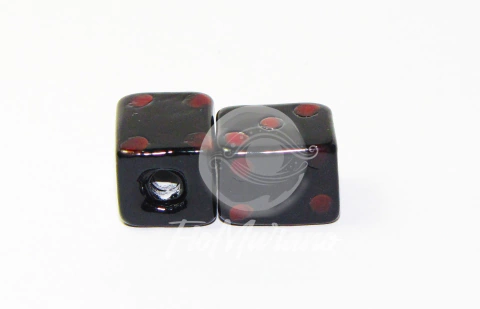 Dados M - Preto com Vermelho