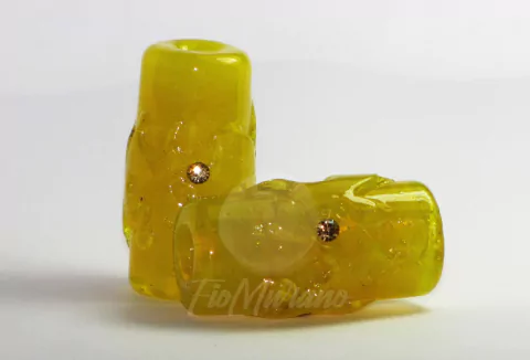 Firma de Luxo GG - Amarelo com Strass Transparente