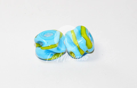 Carambola M - Azul Turquesa com Amarelo