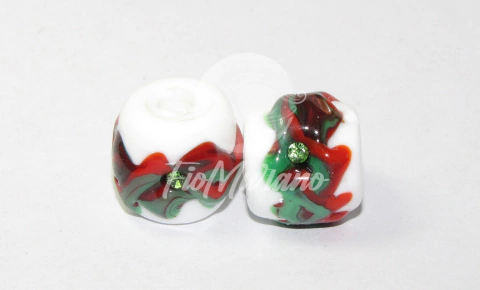 Tamborzinho - Branco com Verde e Vermelho