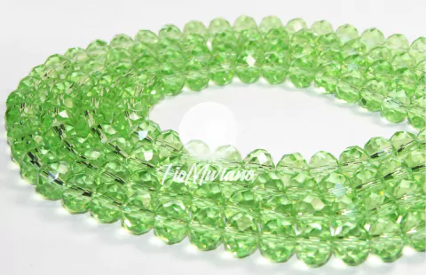 Fio de Cristal AA Flat® 10mm - Verde Claro Transparente
