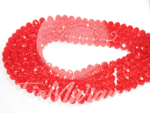 Fio de Cristal AA Flat® 10mm - Vermelho Transparente