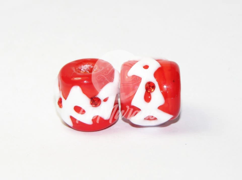 Tamborzinhos - Vermelho com Branco