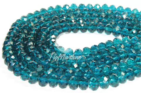 Fio de Cristal AA Flat® 10mm - Azul Translúcido