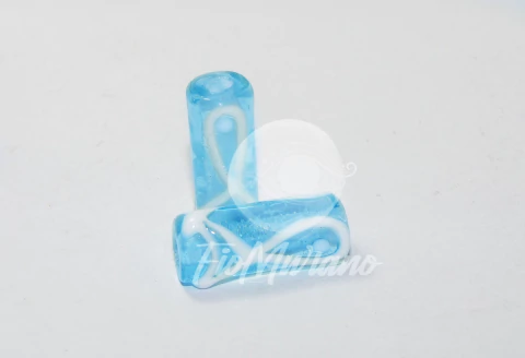 Firma Lisa M/ TAM ÚNICO - Azul Piscina com Peixe Branco