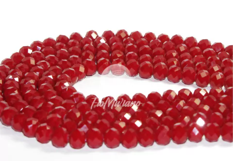 Fio de Cristal AA Flat® 10mm - Vermelho Escuro Opaco