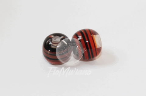 Bola M - Cristal com Vermelho e Preto - comprar online