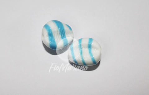 Búzios G - Branco com Azul Turquesa - comprar online