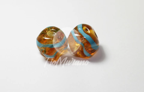 Carambola G - Âmbar com Azul Turquesa - comprar online