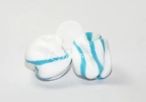 Carambola GG - Branco com Azul Turquesa - comprar online