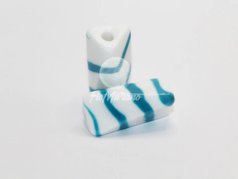 Cestavada GG - Branco com Azul Turquesa - comprar online