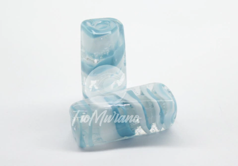 Cestavada GG - Cristal com Azul turquesa e Branco - comprar online