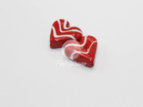 Coração G - Vermelho com Branco - comprar online