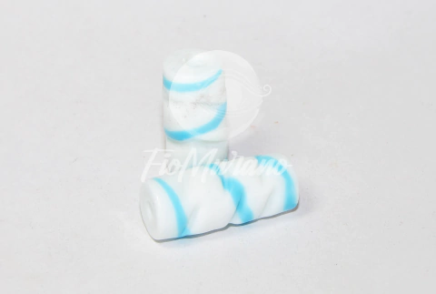 Firma Frizada G - Branco com Azul Turquesa - comprar online