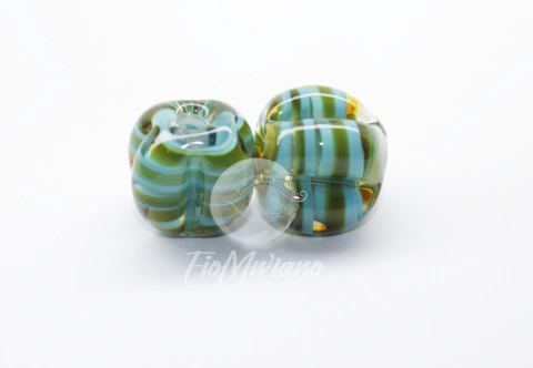 Pitanga GG - Cristal com âmbar e azul turquesa - comprar online