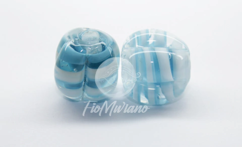 Pitanga GG - Cristal com Azul Turquesa com Branco - comprar online