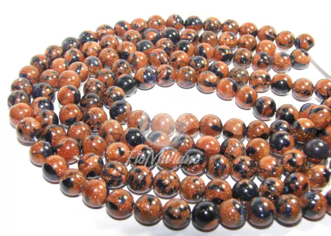 Fio de pedra 8mm - Estrela com Sol Bola Lisa