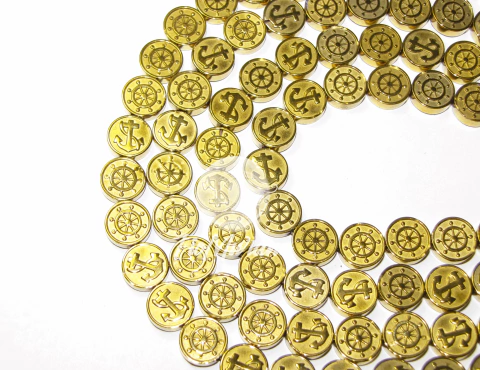 Corrente de Ferros 10mm - Dourado - Âncora /Volante Náutico