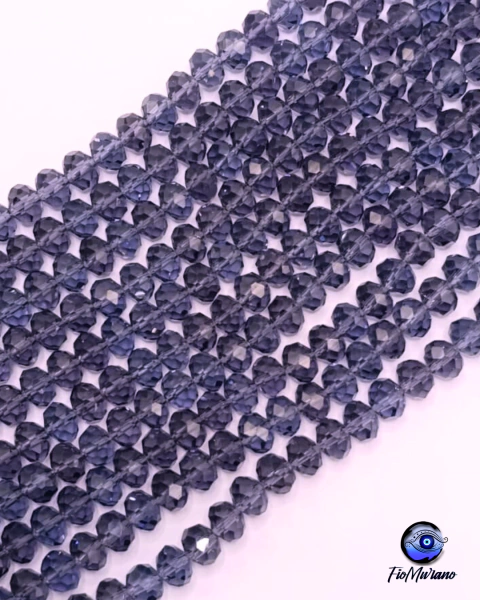 Fio de Cristal AA Flat® 8mm - Roxo Transparente - comprar online