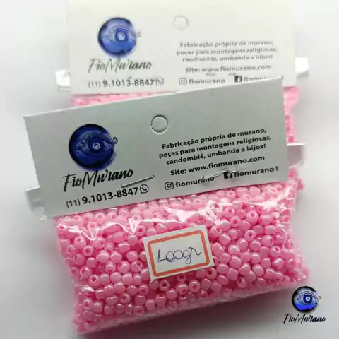 Missangão 6/0 - Pacote 100g - Rosa Leitoso - comprar online