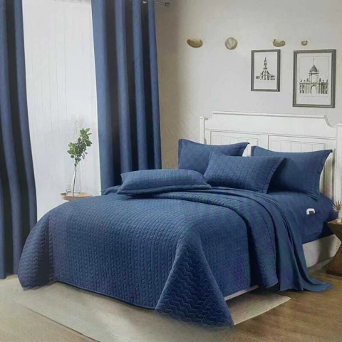 Set de habitación de verano para 2 plazas y media - azul