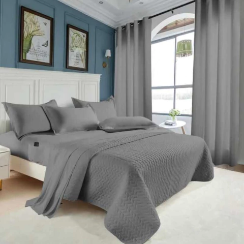 Set de habitación de verano para 2 plazas y media - gris oscuro