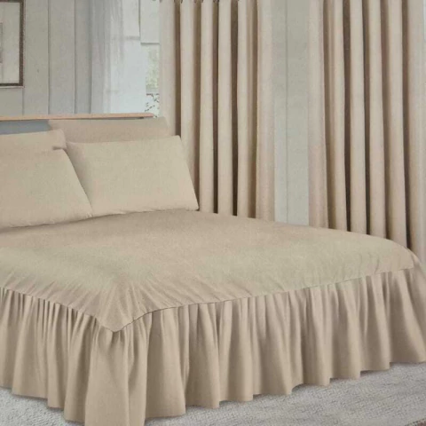 Juego de sábana + cortina - 2 plazas y media