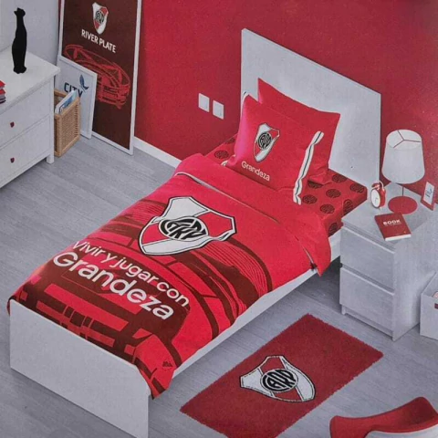 Sábana Twin (1 plaza y media) de River.