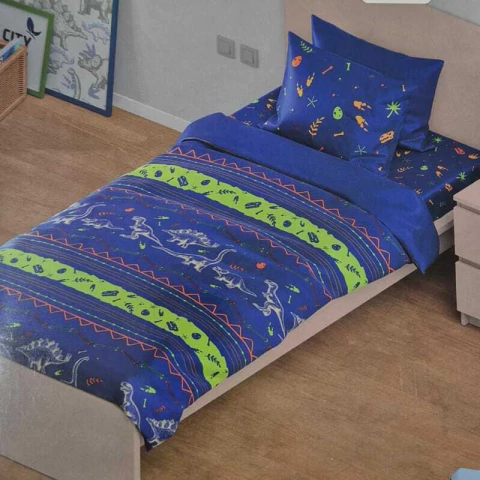 Sabana Twin (1 plaza y media) de dinosaurios.