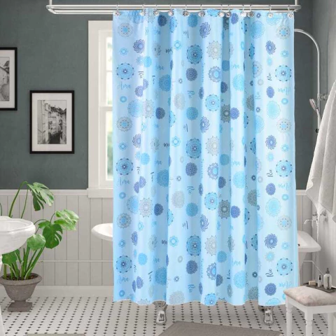 Set de cortina de baño + protector plástico.