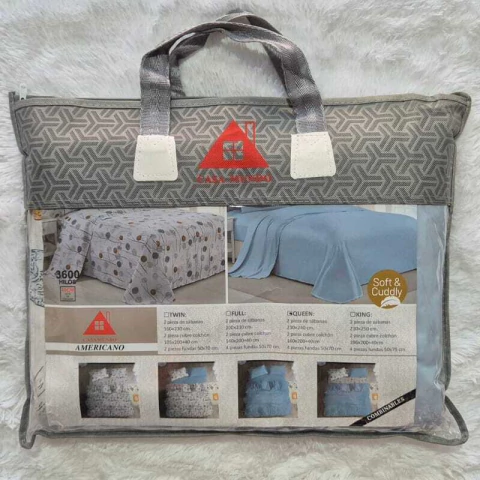 Set de dos sabanas combinables - 2 plazas y media