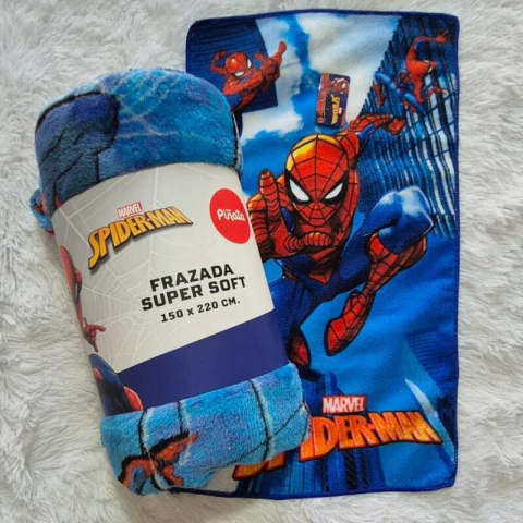 Frazada flannel super soft Spider-man + una toalla de mano de REGALO. - comprar online