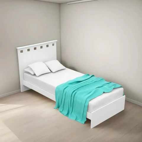 Cama 1 Plaza Infantil Juvenil Blanco