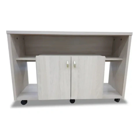 RACK TV FUNCIONAL 50 PULGADAS CON RUEDITAS 2 PUERTAS