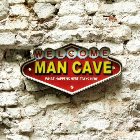 Cartel luminoso RB welcome man cave