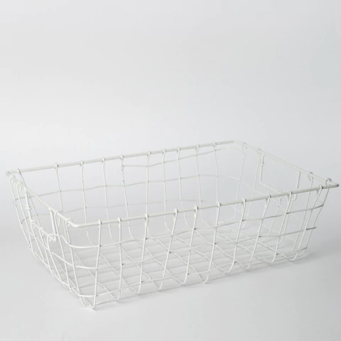 Cesto Harlem blanco L 37x12x26 cm