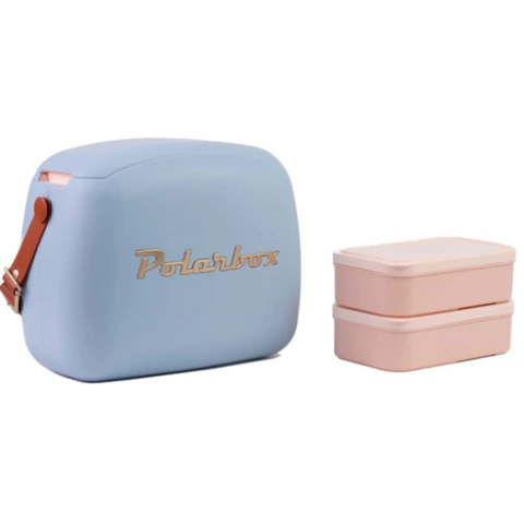 Lunchera termica Polarbox con dos tupper Bruma c/correa Marron