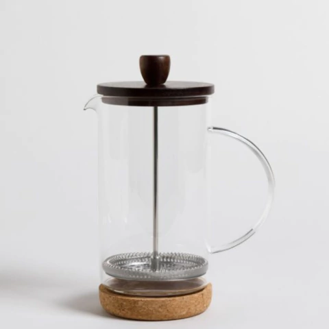 Cafetera c/embolo tapa acacia y base corcho 1000 ml