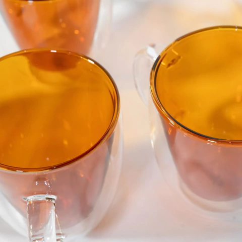 Taza doble vidrio Caramelo 450 ml