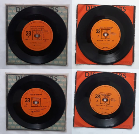 2x Compacto Vinil (g+/vg) Roberto Carlos Quero / O Show Já