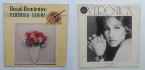 2x Vinil (vg+/nm) Verônica Sabino Brasil Romântico / Demais