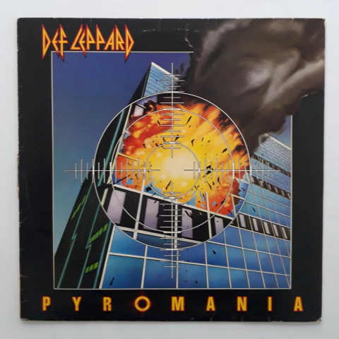 Lp Vinil (vg) Def Leppard Pyromania 1a Ed Br 1983 Vertigo