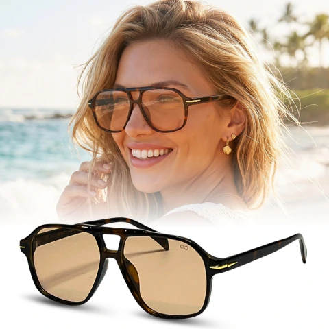 Óculos de sol Axel Tartaruga lente Rose Feminino - UV400