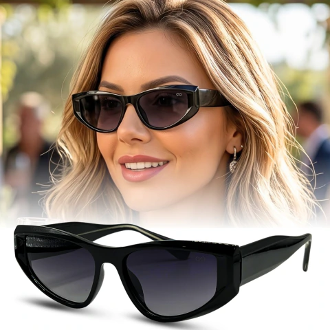 Óculos de sol Class Preto Polished Lente Degradê Feminino - UV400