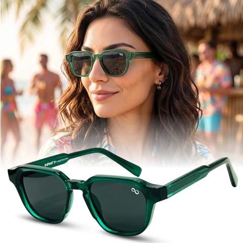 Óculos de Sol Sole Verde Cristal Feminino tratamento UV400