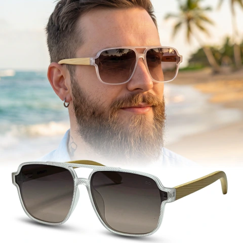 Óculos de sol Opus Branco Masculino UV400