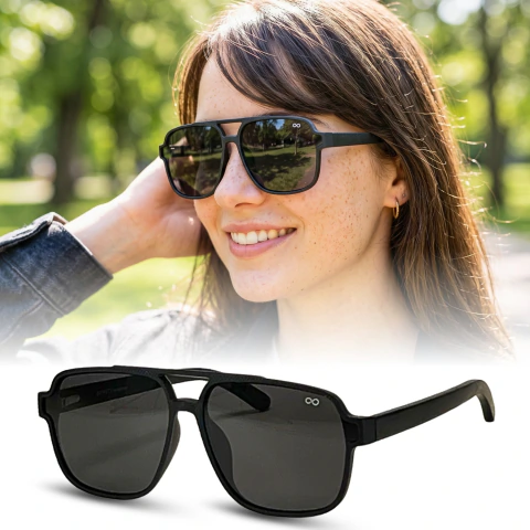 Óculos de sol Opus Preto Feminino UV400
