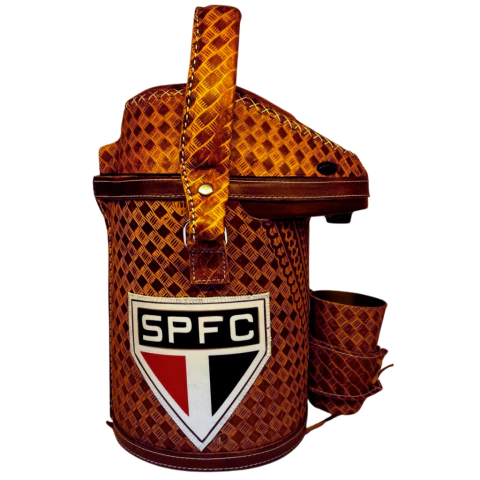 Garrafa Térmica Em Couro Modelo ( São Paulo ) - comprar online