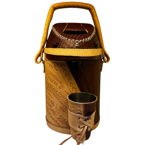 Garrafa Térmica Em Couro Modelo ( Tetris 27 ) - comprar online