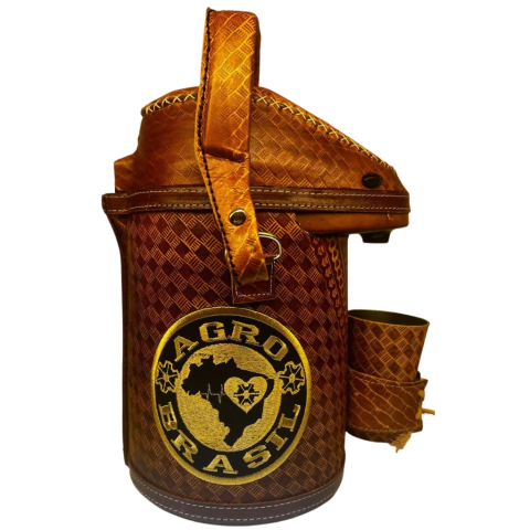 Garrafa Térmica Em Couro Modelo ( Agro Brasil 40 ) - comprar online